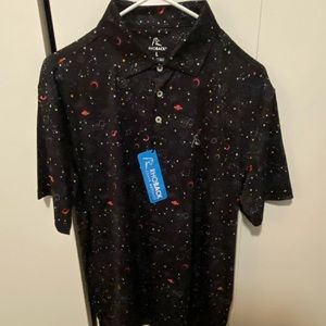 Rhoback Performance Polo Space Pattern size L